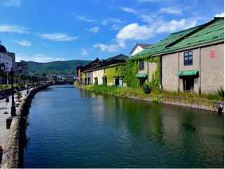 小樽市内(お出迎えホテルフロントにて)