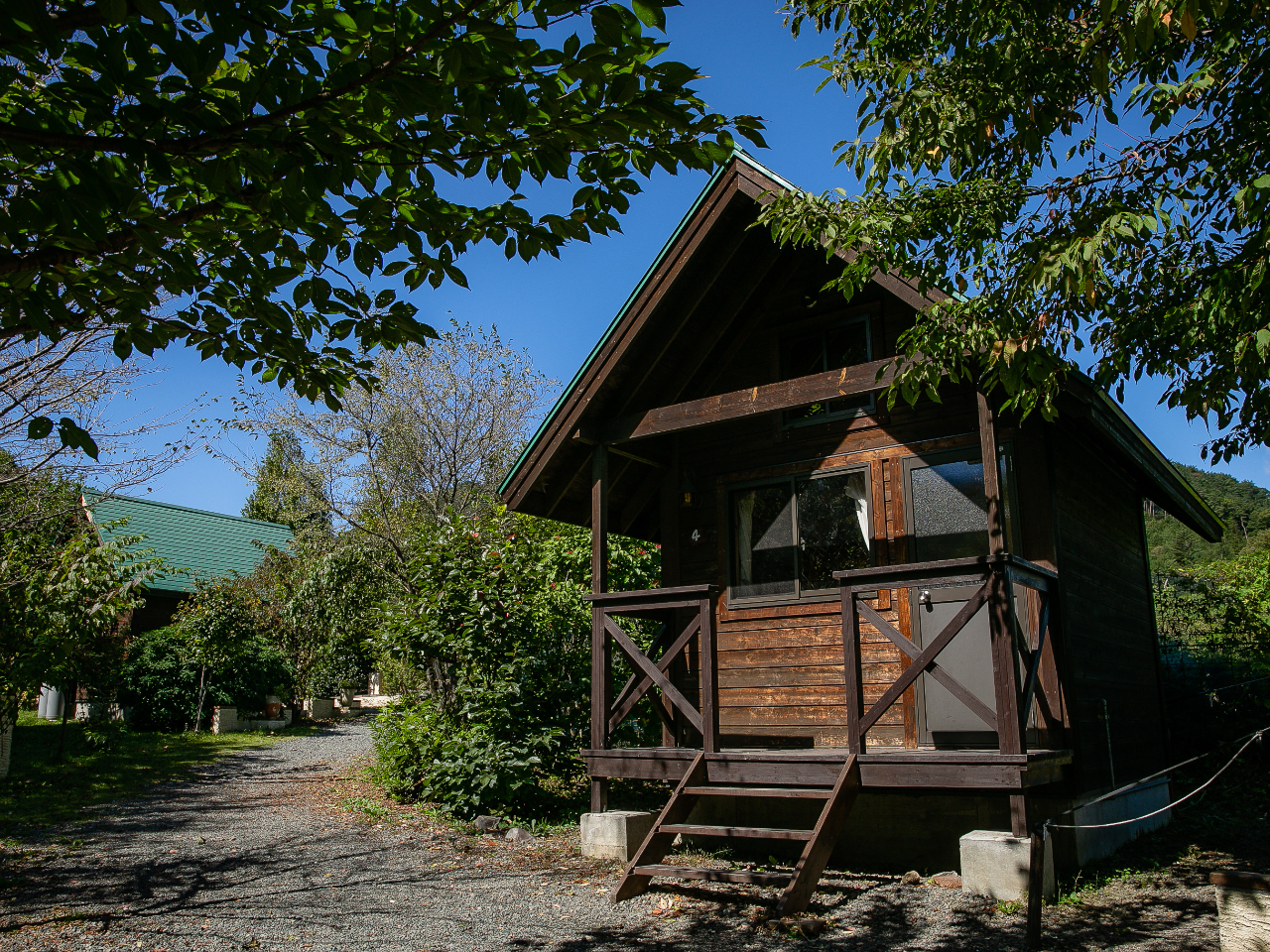 バンガロー 外観定員6名 追加で寝具をいれれば7名迄可能