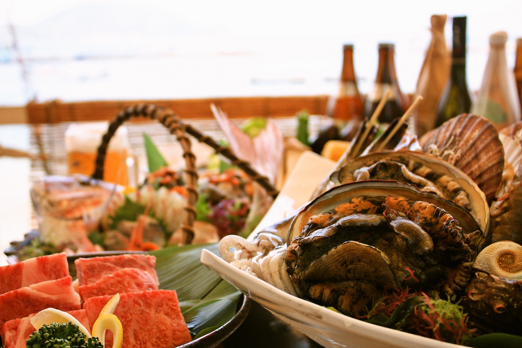 ≪展望風呂入浴付≫手ぶらでOK【テラスで海を見ながら】贅沢BBQグレードアッププ...