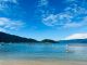 初夏から秋口にかけての海はSUPにちょうどいいコンディションの日が多いですよ!ちょうべい前のビーチは穏やかで安全に楽しんでいただける環境がととのっています。