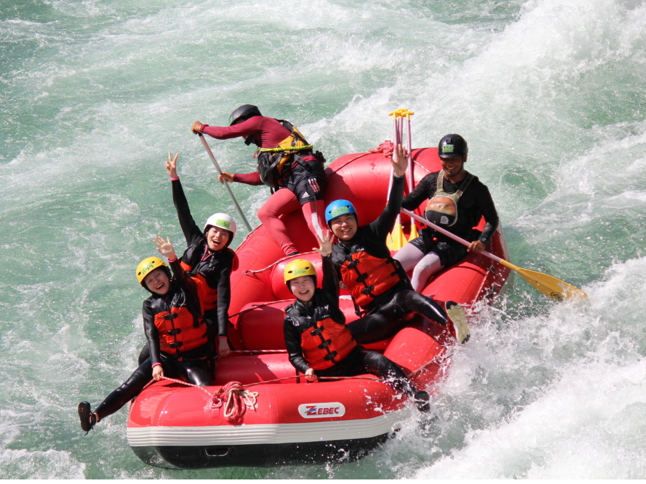 どっちも楽しめちゃう!コンボコース・AMラフティングPMフォレストアドベンチャー