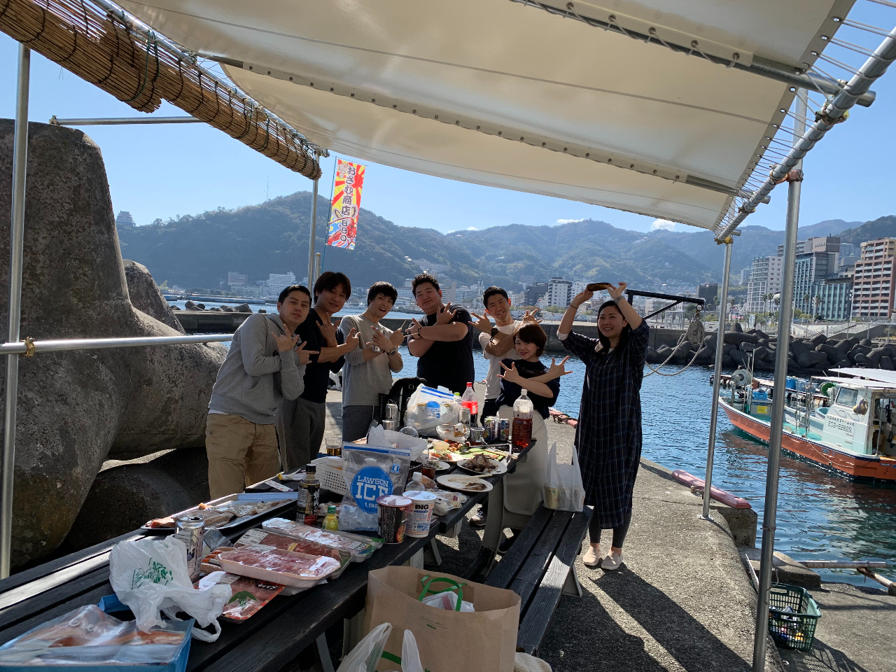 屋根付きなので雨の日もOk