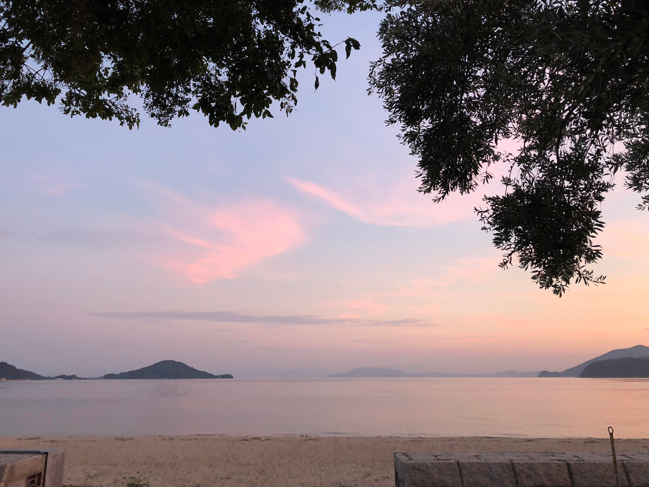 ペンションオリーブ海の家からの景色。