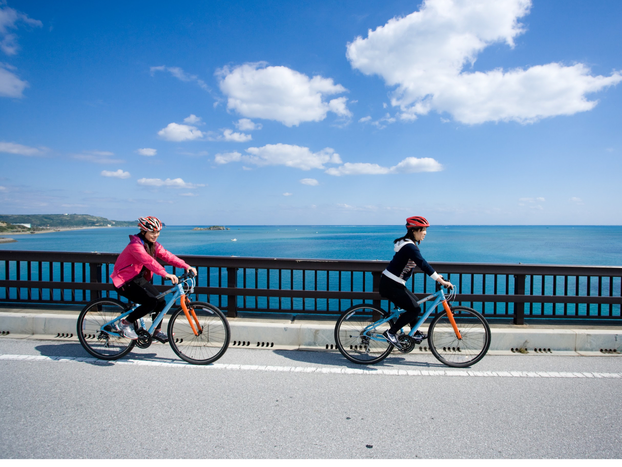 島嶼地域は信号や車も少なくノンストレス!快適なクルージング!