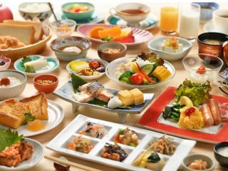 朝食ビュッフェの一例