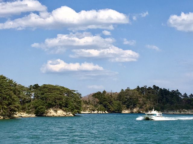 松島 観光桟橋前 水彩画(額入)