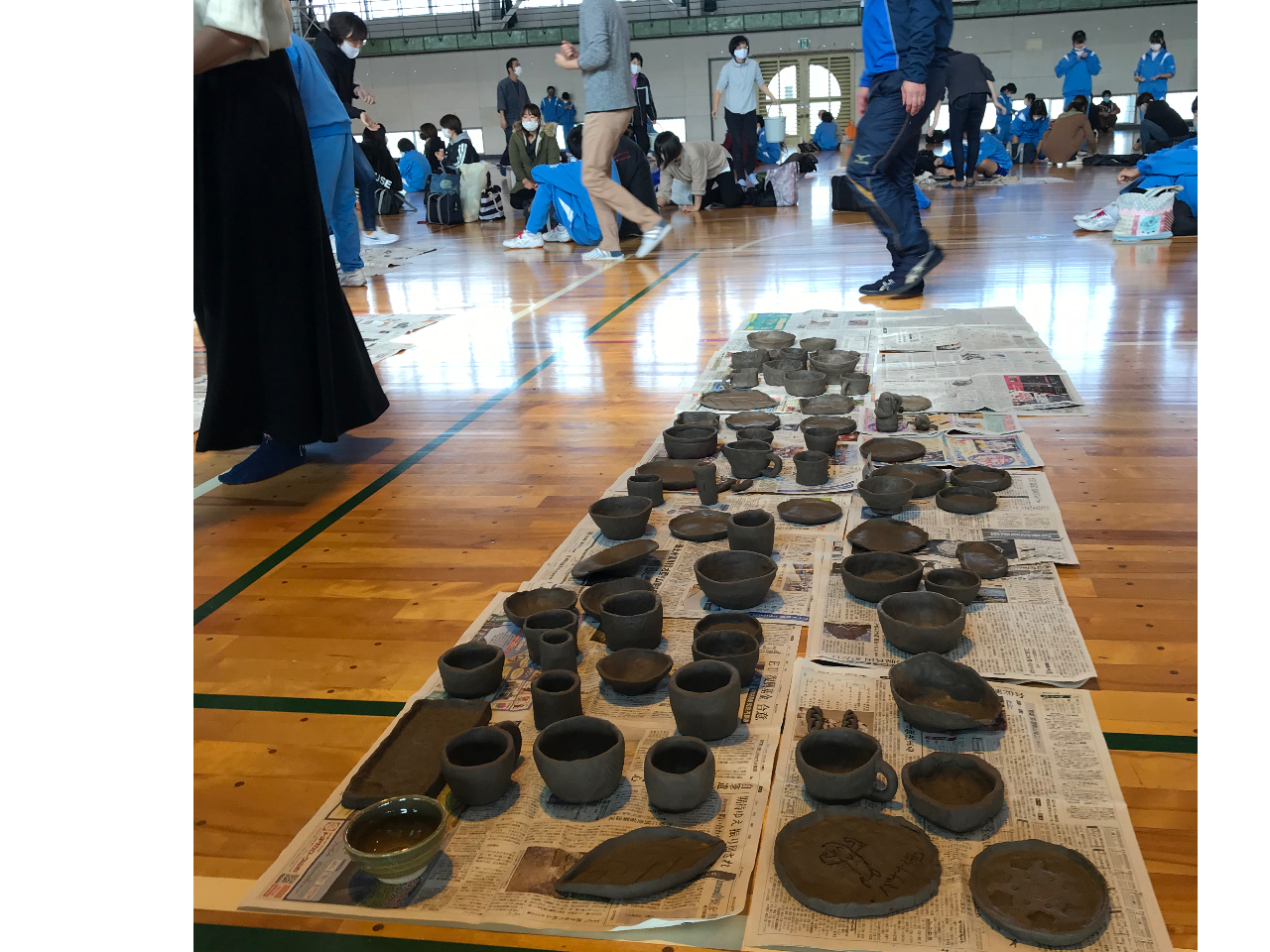 中学校の親子行事で、200名参加。