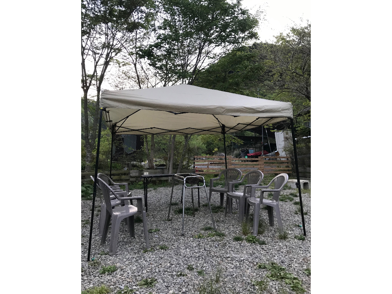 バーベキューするスペース