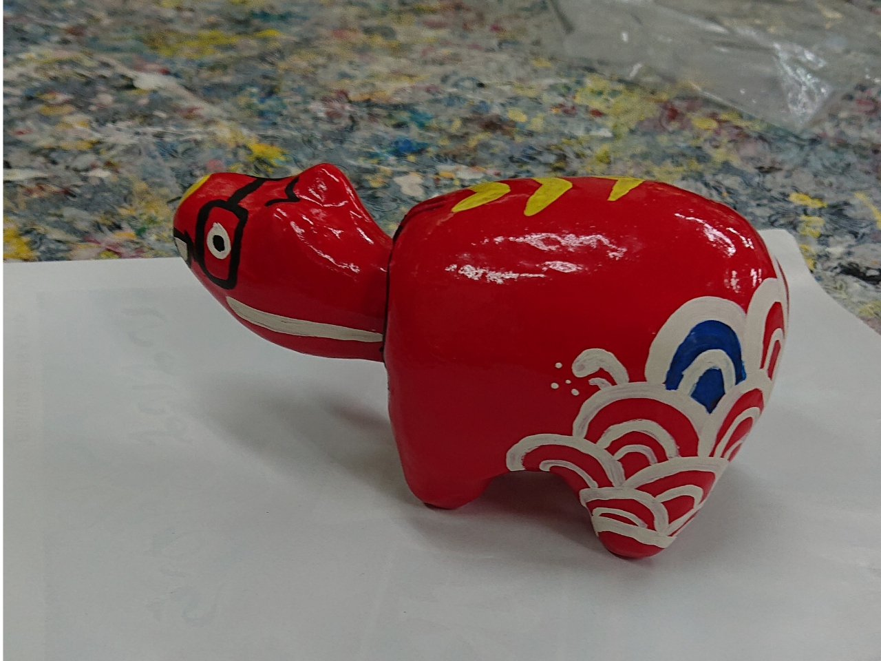 Vintage Japanese Folk Art: 赤べこ(特大)