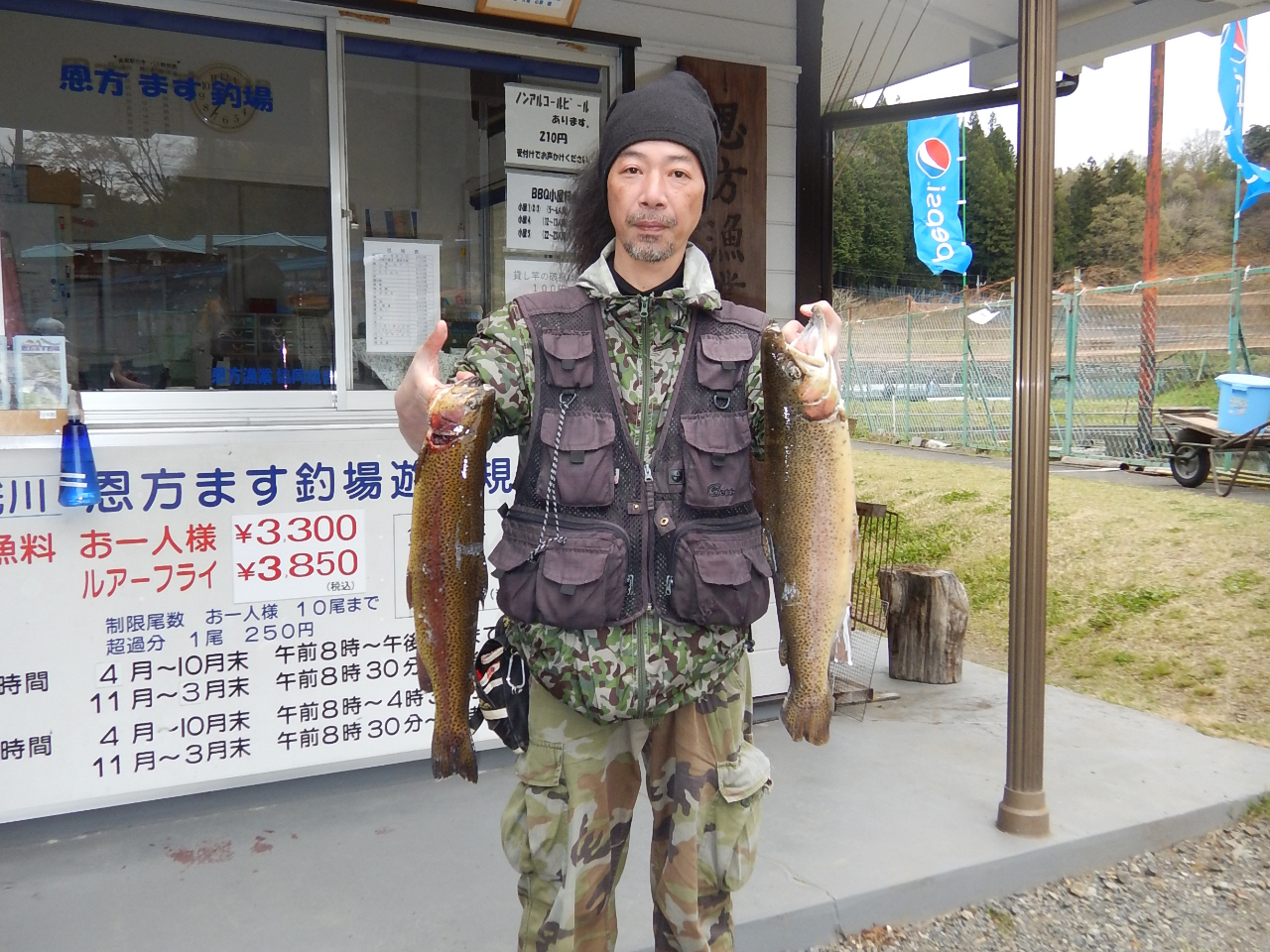 大物狙いの常連さん。