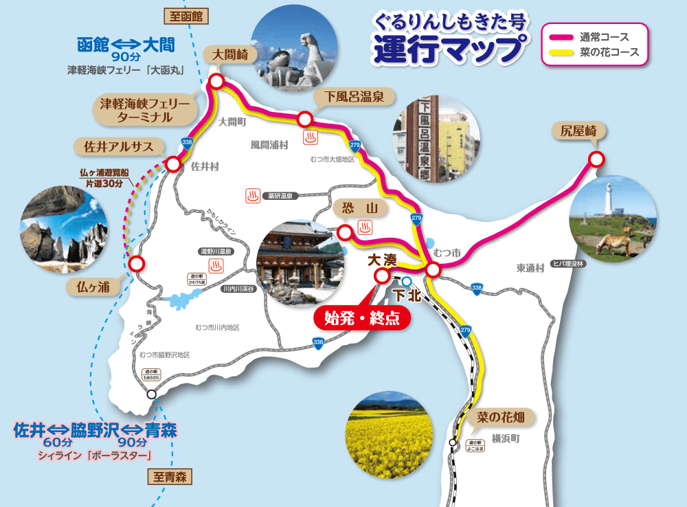 21年度開催予定 バスで巡る下北半島 ぐるりんしもきた号 しもきたtabiあしすと じゃらん遊び体験