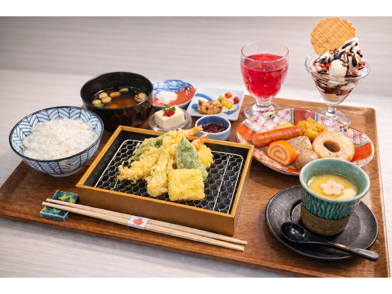 【ご夕食+温泉】~揚げたて天ぷら御膳~ 旅館の温泉と食事を気軽に♪ 日帰り夕食が...