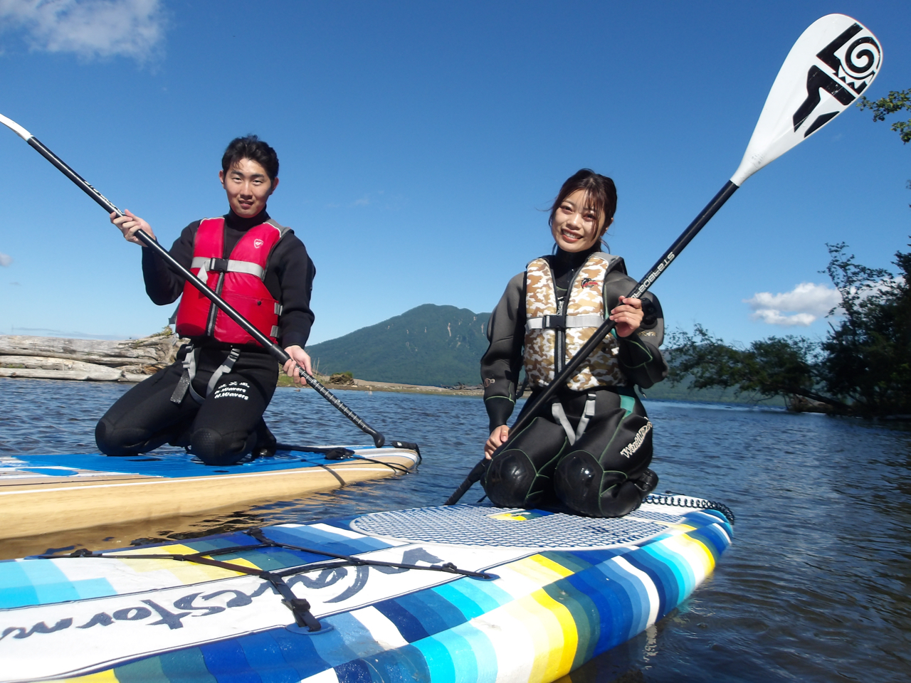 GWプラン!4/25~【北海道・支笏湖】カヌー&SUP体験!SUPに自信のない方...