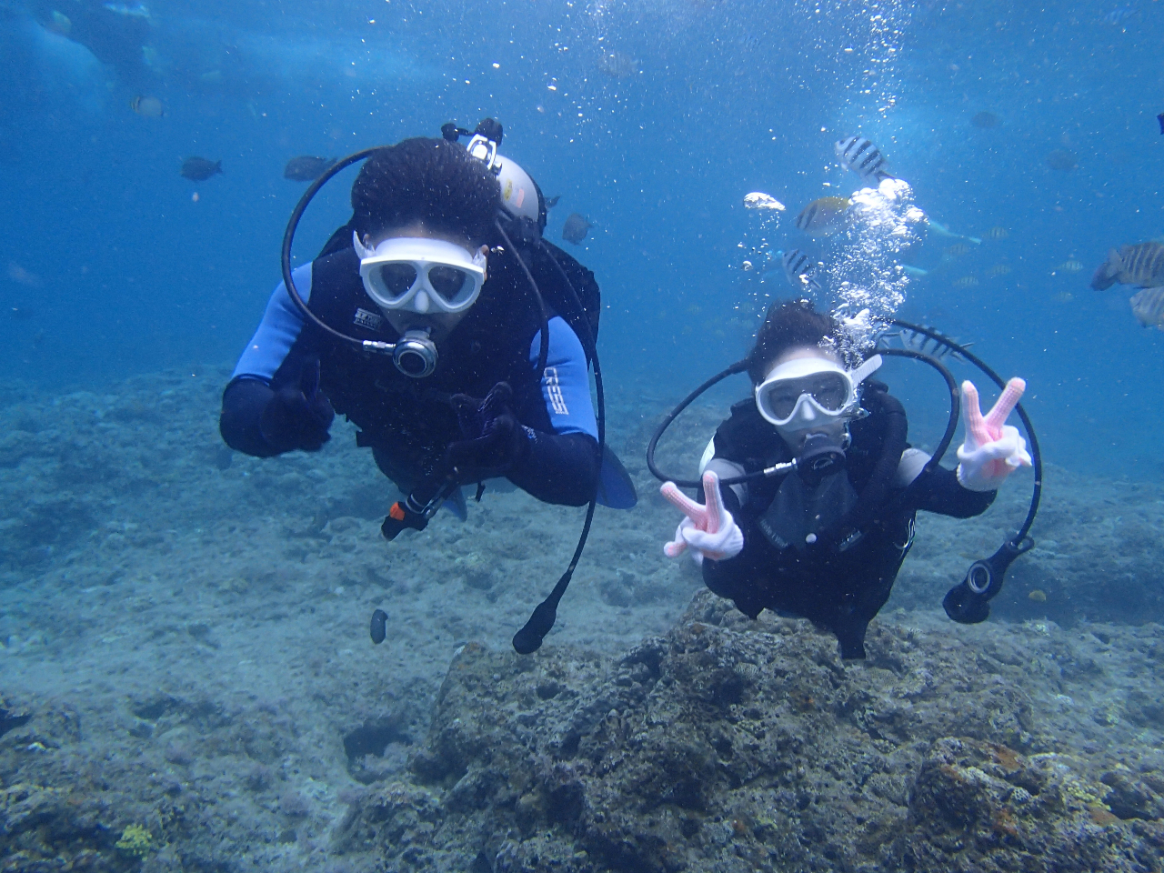 水中での浮遊感、フワフワ気持ちいい