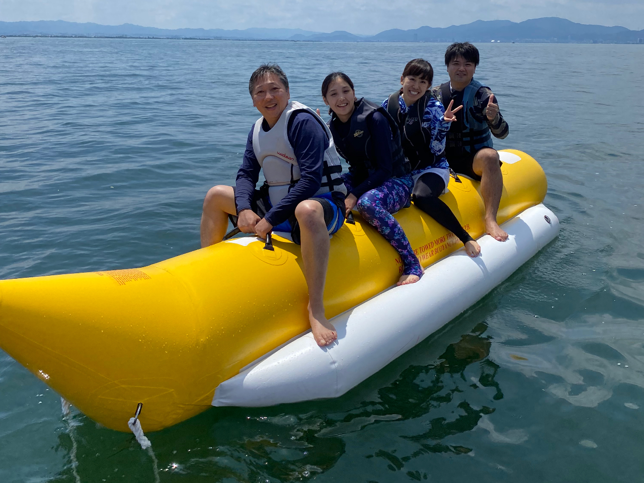 バナナボート5人乗り!