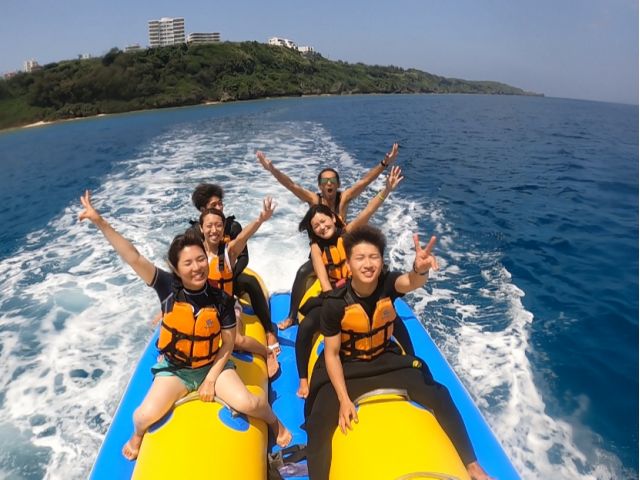 紹介:巨大バナナボート ハイスピードで水面疾走します!直線スピードNO,1