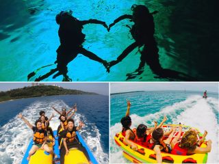 ☆大幅割引き 特別セール開催中☆ 沖縄で大人気の青の洞窟ツアーとマリンスポートがセットで体験できる大人気プランです♪