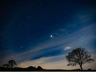 軽井沢近郊の田園地帯で星空ウォッチング