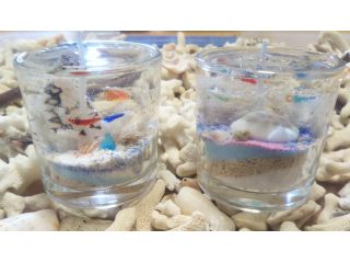 海をイメージしたジェルキャンドル