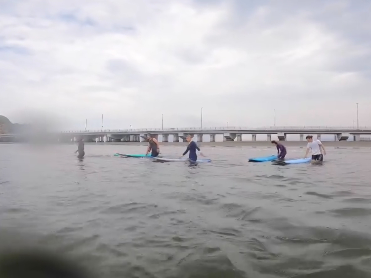 陸上での練習が終わったらいざ海へ!