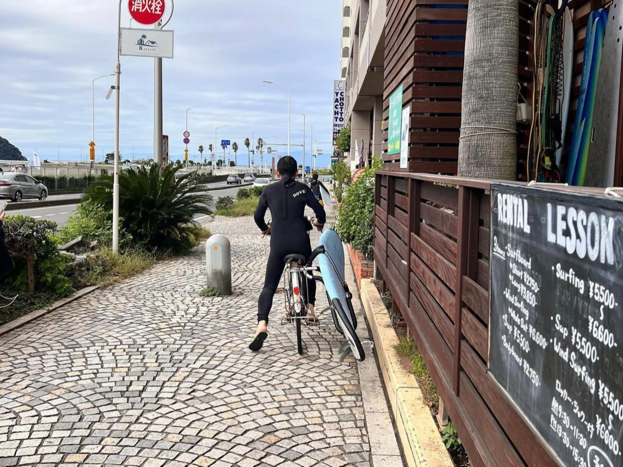 時には自転車に乗って西浜へGO