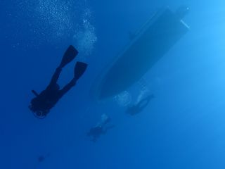 透明度がいい糸満の水中