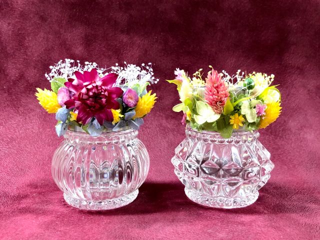 装飾例・フラワータイプ/オプション料金550円♪季節のドライフラワーも充実しています☆