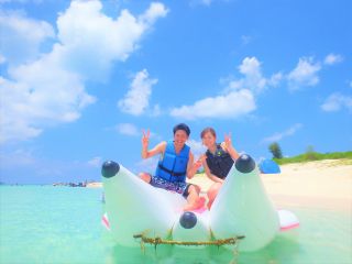 バナナボートでどこまで行こうかな?
水上ドライブにレッツゴー!!