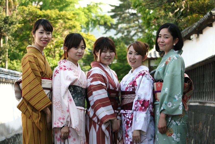 女子会で着物体験。とっても増えてます♪