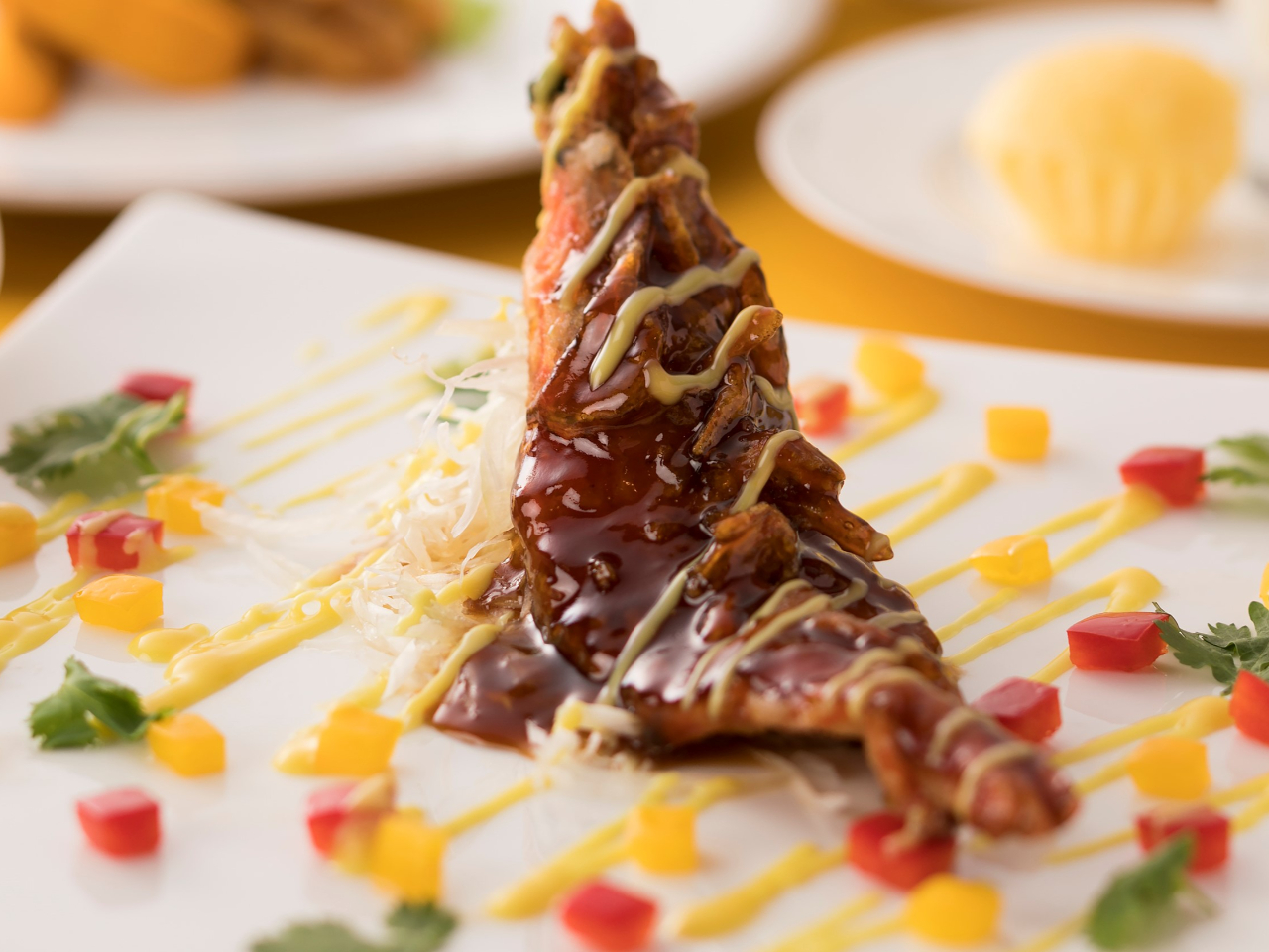 有頭海老のチーズチリソース