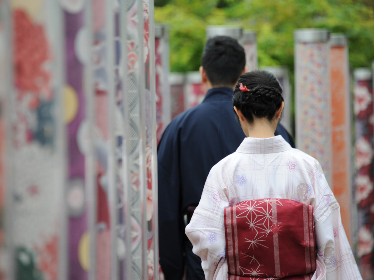 彼と二人で京都を着物で観光散策、素敵な時間をお楽しみください