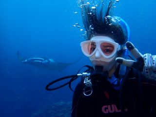 憧れのマンタに逢うファンダイビング