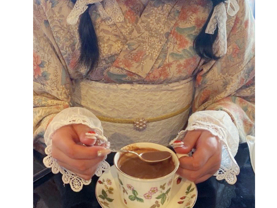 かわいいカフェで♪ティータイム