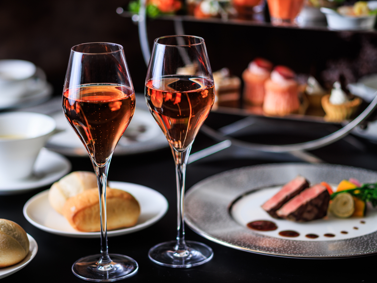 ロゼスパークリングワイン1杯付き