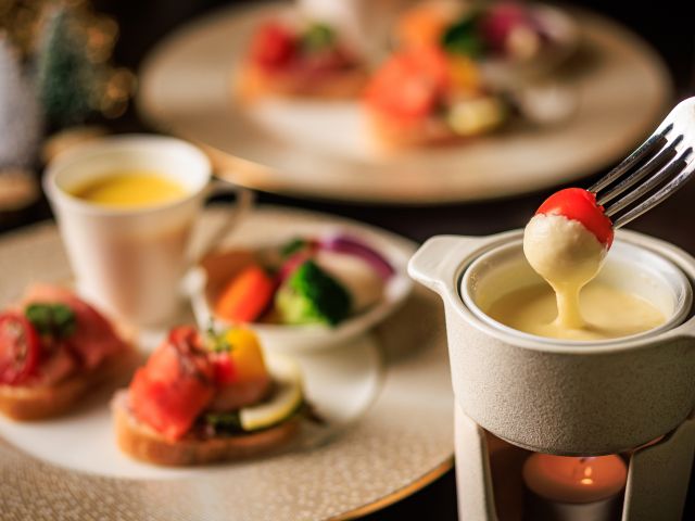 セイボリーとチーズフォンデュ