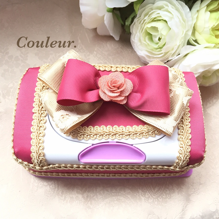 ≪じゃらん限定♪≫針糸使いません!ウェットティッシュケースをリボンで可愛くデコろ...