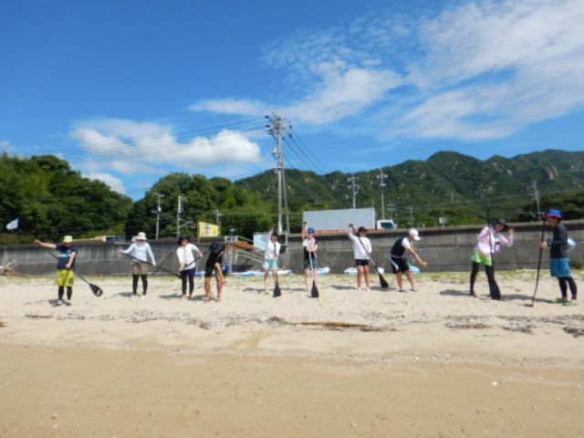 楽しく楽にSUPクルージングをするために、まずはパドリング基本練習です!