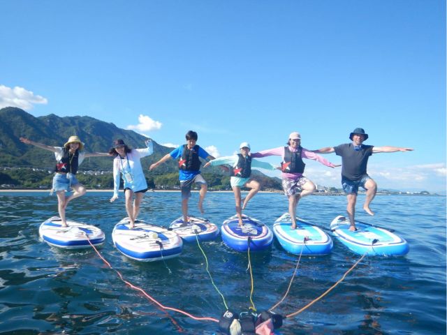 海の上でハイ!ポーズ!