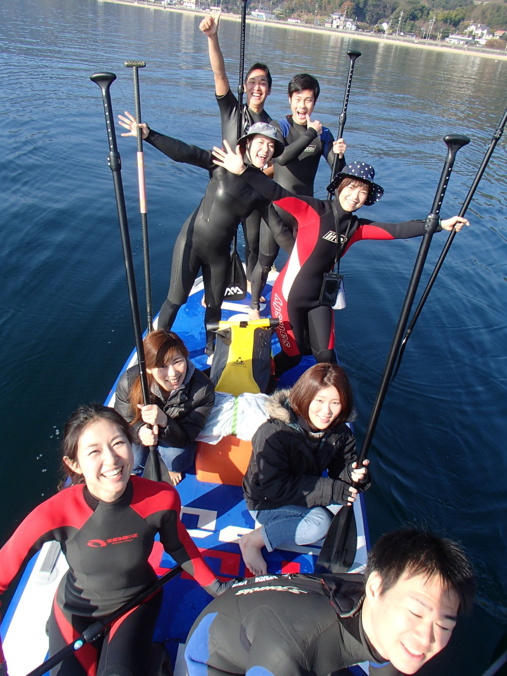 仲間とワイワイクルージング!2人から10人乗りのBIG SUPでのグループSUPクルージングプランです。