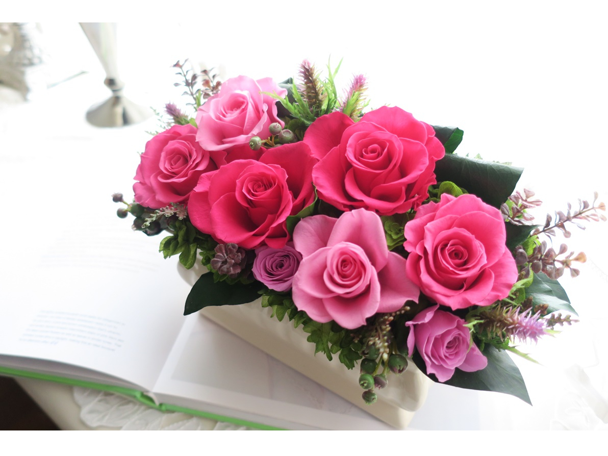 千葉・市川プリザーブドフラワーワンデーレッスン♪