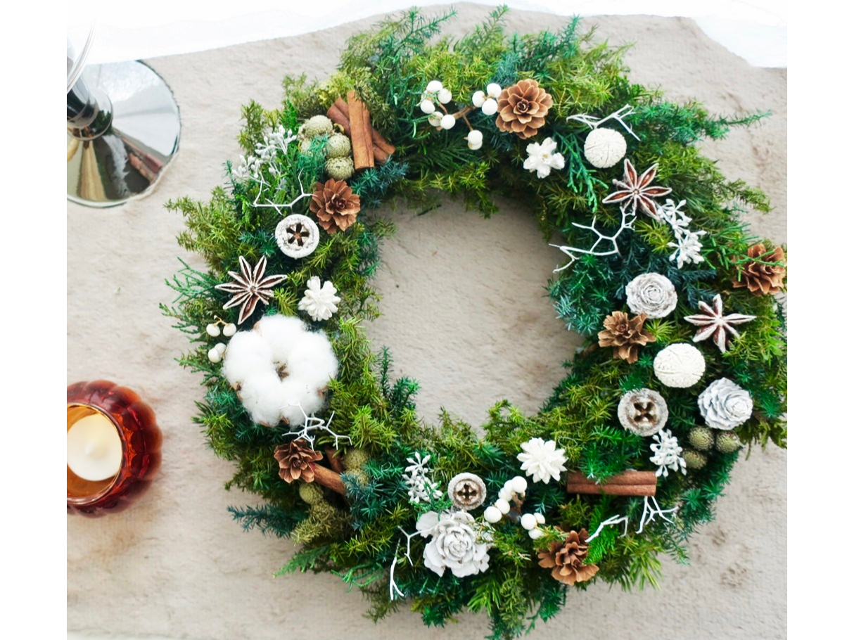 千葉・市川 リースレッスン(プリザーブドフラワー・アーティフィシャルフラワー)