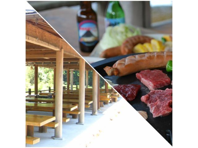 当宿舎のBBQサイトです。川のせせらぎを聞きながら、仲間と共に最高の時間を楽しめます