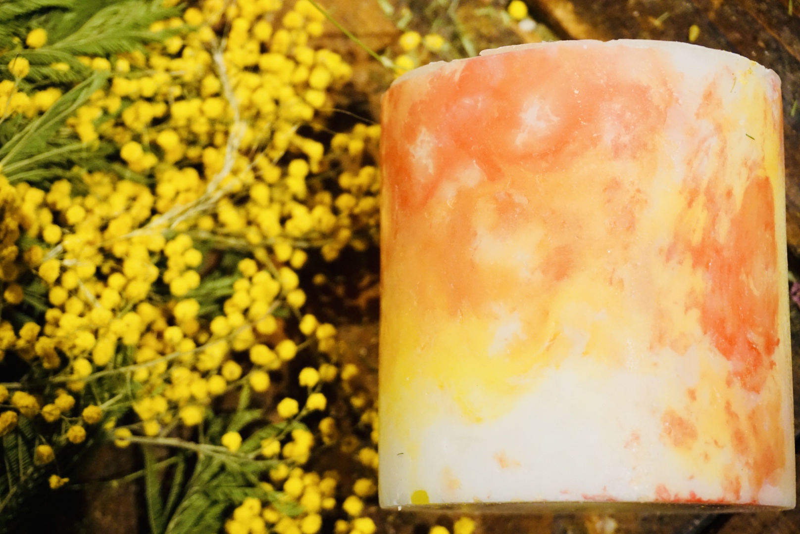 ※平日のみ※ 【水彩画キャンドル 円柱】1つ製作☆約60分~ お好みのお色で製作...