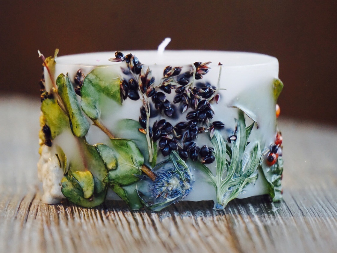 ※平日のみ※ 【ボタニカルキャンドル 小】1つ製作 約90分 お好きなドライフラ...