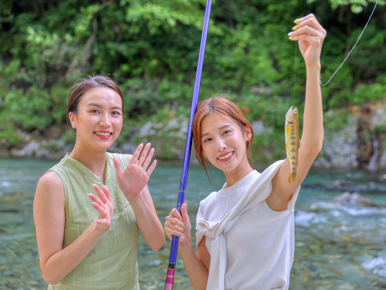 手ぶらでOK♪下呂の秘境で楽しむ渓流釣り体験♪じゃらん限定!【カップル・女性・フ...