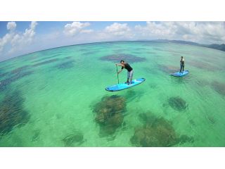 石垣ブルーの海を海上散歩。泳いでいるお魚もよく見えます。