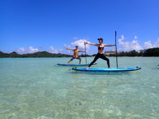 足の届く浅瀬、穏やかな海でご案内いたします。