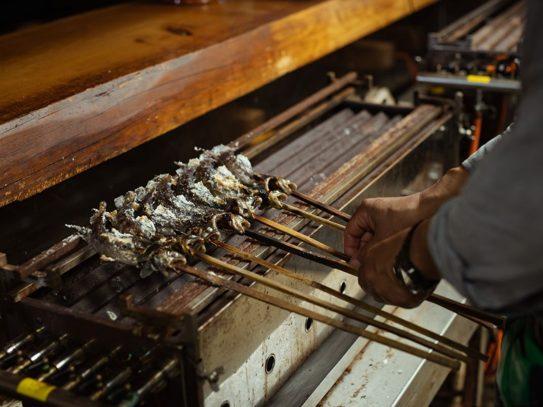 焼きたての塩焼きはうまい◎