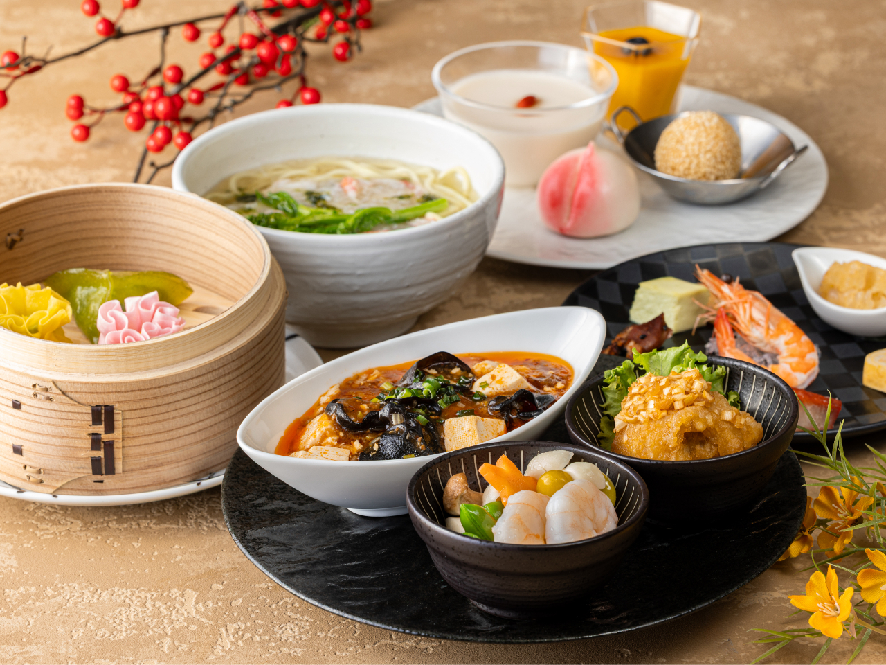 中国料理 古稀殿】アフタヌーンティー「楊貴妃セット＋選べる中国茶（4