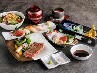 和牛サーロインステーキ・寿司御膳